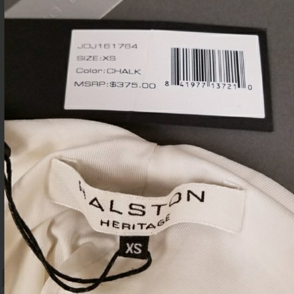 White Halston Heritage Flowy Grecian Style Dress - XS - Picture 4 of 8